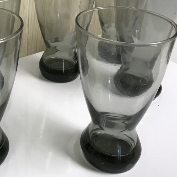 1960s Mid-Century Modern Smoked Glassware - Set of 4 - Picture 7 of 8